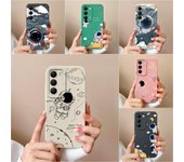 Funda con diseño de astronauta de dibujos animados para Vivo V30e Y200e Y100 (Nombre de dominio internacional (IDN)) Funda protectora de pantalla de silicona líquida para teléfono T3 V40 Pro Lite V30 SE Vivo Y100 (IDN) 5G