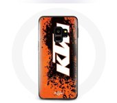 Funda para Samsung Galaxy S9 plus KTM Logo fondo blanco naranja