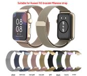 Correa milanesa para Huawei Fit3: Pulsera magnética de metal con bucle para reloj Fit3. plata