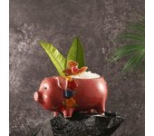 Tazas de cerdo rojo de 460ml, vaso TIKI para cóctel, Bar americano, taza de bebida de cerámica, jarras de cerveza de porcelana de alta capacidad, lata de bebida para batidos Pig Tiki Mug 460ml