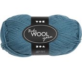 Pelote de laine pour bébés Baby Wool Yarn - pétrole - 172 m