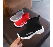 Zapatos para niños, calcetines deportivos a rayas para bebés y niñas, zapatillas de deporte para niños pequeños 28 rojo