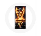 Coque pour Samsung Galaxy A3 Vikings Série Saison 6 logo V Epée de Feu Fond Noir