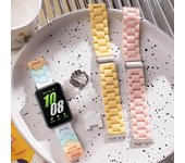 Correa de arcoíris de caramelo para Samsung Galaxy Fit 3, correa de moda para reloj inteligente Samsung Fit 3, accesorios. For Galaxy Fit 3 naranja