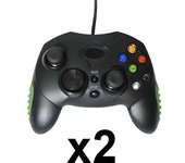 Lote 2 Mandos Vibradores Negros para Xbox - EAXUS - X-CONTROLLER - Con Cable - Blister - Gamepad