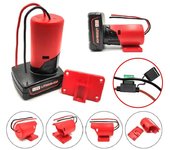 Conector de alimentación de muelle DIY Adaptador M12 Cargador de batería de ion de litio de muelle de alimentación Convertidor para Milwaukee 10,8-12 V M12