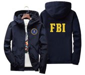 Chaqueta con capucha y cremallera para hombre y mujer, con estampado del FBI, estilo deportivo, estilo hip hop, informal, unisex, de manga larga, talla 7XL 4XL azul marino