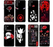 Funda de teléfono para Samsung Galaxy S22 S21 S20 Ultra S20FE, funda de silicona S22 S21 S20 S10 S9 S8 Plus S10e, funda Akatsuki Naruto Anime Samsung S22 5G
