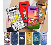 Funda negra AN11 Snoopy para Samsung Note 20 Lite S24 Ultra S23 S22 A05 A06 A11 A71 A15 A16 A13 A24 A25 A33 A52 A53 M55 M35 Samsung A22 4G
