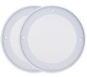 2 fundas protectoras para altavoces de 4 pulgadas, decoración para altavoces.(blanco Blanco)