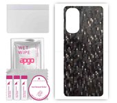 apgo Protective Skin Sticker for the back compatible with Motorola Moto G Stylus, Wrap Film, Foil, Vinyl - Pattern Carbon Black Pixel