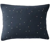 Taie d'oreiller Pois Doré Déco  Gaïa Chic  60 x 60 cm & 50 x 70 cm  Gaze de Coton  - Gaïa Chic Minuit - 50 x 70 cm
