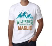 Camiseta vintage para hombre, camiseta gráfica Wilderness MAGLIC blanca XS blanco