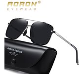 AORON Marco cuadrado Gafas de sol polarizadas para hombres Diseño de moda Gafas Regalos de lujo