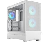Caja para PC Fractal Design Pop Air RGB White TG con tinte transparente, torre intermedia CS8003 FD-C-POR1A-01 blanco