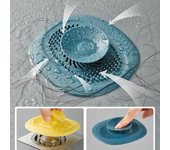 Tapón para fregadero de cocina, filtro de ducha, cubierta de drenaje, colador de fregadero, escurridor de suelo, recogedor de pelo, accesorio de baño naranja
