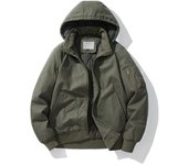 Chaqueta informal de otoño e invierno, chaqueta de vuelo con capucha, abrigo para hombre, chaqueta holgada para herramientas, chaqueta informal M