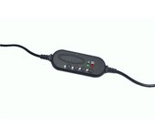 Auriculares con cable USB SingleSided Auriculares monoaurales con micrófono ajustable silenciado negro
