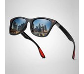 Gafas de sol polarizadas para hombre y mujer, clásicas, cuadradas, de plástico, para conducir, modernas, negras, para viajar, con protección UV400
