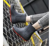 Botas de lluvia para mujer, botas de goma antideslizantes impermeables para otoño e invierno, unisex, recién llegadas, zapatos de agua para trabajo, botines para hombre 35 gris