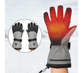 Guantes calefactables eléctricos Guantes de invierno impermeables con 3 niveles de calefacción para deportes al aire libre Type 1 gris