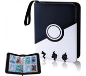 Carpeta de tarjetas comerciales de bolsillo, 400 páginas de álbumes, almacenamiento de libros y tarjetas, estuche organizador portátil para tarjetas de juego de Pokémon A