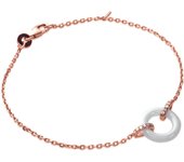 Les Trésors De Lily [L5670] - Pulsera chapada en oro 'Sissi' oro rosa blanco (oro rosa) - 15 mm oro