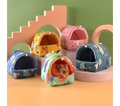 Nido para hámster, diseño semicerrado, escondite para mascotas, bonito y saludable, hamaca para ratas y hámster, cama tipo nido para erizo S