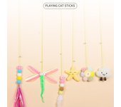 Palo de peluche para gato para colgar en la puerta, juguete interactivo para hacer ejercicio y perseguir, suministros para mascotas para interiores clouds
