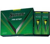 Pelotas de golf Dunlop SRIXON 2024, modelo 1 docena, Premium, amarillo pasión, TRI-STAR4 (12 piezas) amarillo