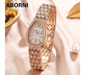 ABORNI Nuevo Reloj para Mujer con Cabeza de Serpiente de Diamantes de Alta Moda Reloj Impermeable para Mujer