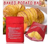 Bollos de papa al horno en microondas, bolsas de papa, horno de papa para microondas, bolsas de papa, papas perfectas en 4-6 minutos rojo