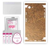 apgo Protective Skin Sticker for the back+sides compatible with Apple iPhone SE 2022, Full Wrap Film, Foil, Vinyl - Pattern Rusty Copper