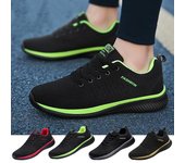 Zapatos de tenis transpirables con cordones para parejas a la moda de talla grande, zapatillas ligeras para correr para mujer/hombre, zapatos deportivos antideslizantes cómodos al aire libre 36 oro