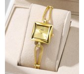 Reloj Godi de cuarzo cuadrado de estilo antiguo de alta gama para mujer con pulsera de aleación