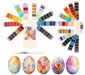 Juego de acuarelas de 56 colores, plegable, con pincel, pigmentos vibrantes, ideal como regalo para niños y principiantes, material de arte escolar. A