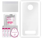 apgo Ultra Clear Protective Skin Sticker for the back compatible with Motorola Moto Z3 Play, Wrap Film, Hydrogel Film, Flexible, Soft TPU with positio