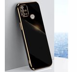Funda de lujo con borde recto para Moto G30 G20 G10, funda suave para Motorola Moto G60 G50 5G G8 E20 E7 G9, Fundas a prueba de golpes para cámara Moto G9 Power rojo vino