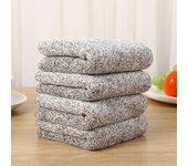 5 piezas de toallas de cocina para el hogar, estropajos, paños para lavar platos, paño de fibra de carbón de bambú 25*25cm*5 pieces gris