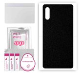 apgo Protective Skin Sticker for the back compatible with Sony Xperia Ace II SO-41B, Wrap Film, Foil, Vinyl - Pattern Matte Black