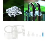 Accesorio de plástico para tubería de lirio de acuario, abrazadera para tubo de entrada y salida, clip de plástico para tubería de agua, manguera de intercambiador de agua S