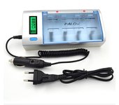 Palo AA AAA CD cargador de batería LCD rápido AA AAA cargador inteligente de batería para Nimh Nicd 1,2 V AA AAA CD 9V batería recargable con línea de carga de coche