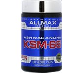 ALLMAX Essential Ashwagandha KSM-66, 600 mg, 60 cápsulas vegetales (300 mg por cápsula)