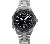 Reloj de piloto Citizen Promaster Air GMT automático de acero inoxidable con esfera negra NB6046-59E 200M para hombre negro