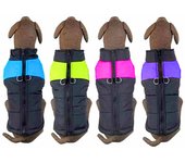 Ropa acolchada para mascotas, chaqueta cálida de invierno frío, para perros medianos/grandes S azul