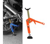 Soporte elevador para motocicleta, soporte hidráulico ajustable para motocicleta, mesa de elevación de altura, soporte para ruedas rojo