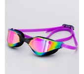 Gafas de natación profesionales antivaho con protección UV para adultos, para hombres y mujeres, polarizadas, impermeables, ajustables, de silicona negro