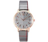 Reloj digital a cuadros de moda para mujer, correa de reloj para mujer, reloj de cuarzo para mujer
