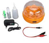 Incubadora automática de 6 huevos con pantalla LED de temperatura y humedad, bajo nivel de ruido y volteo automático de huevos.