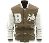 Llegada de los hombres chaqueta de béisbol chaquetas de bombardero ropa de otoño invierno manga de cuero abrigos finos de algodón 4XL verde